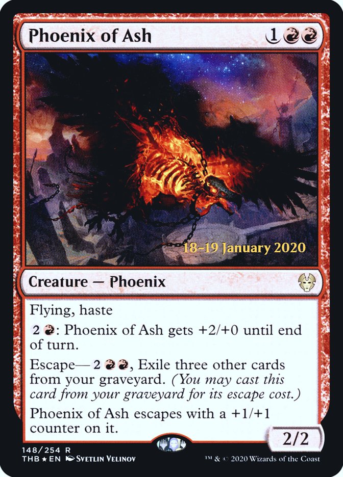 Phoenix of Ash [Theros Beyond Death Prerelease Promos] | Exor Games New Glasgow