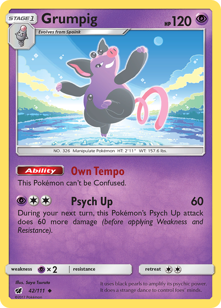 Grumpig (42/111) [Sun & Moon: Crimson Invasion] | Exor Games New Glasgow