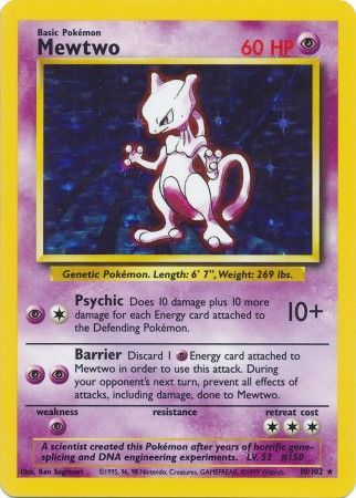 Mewtwo (10/102) [Base Set Unlimited] | Exor Games New Glasgow