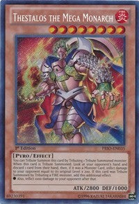 Thestalos the Mega Monarch [PRIO-EN035] Secret Rare | Exor Games New Glasgow