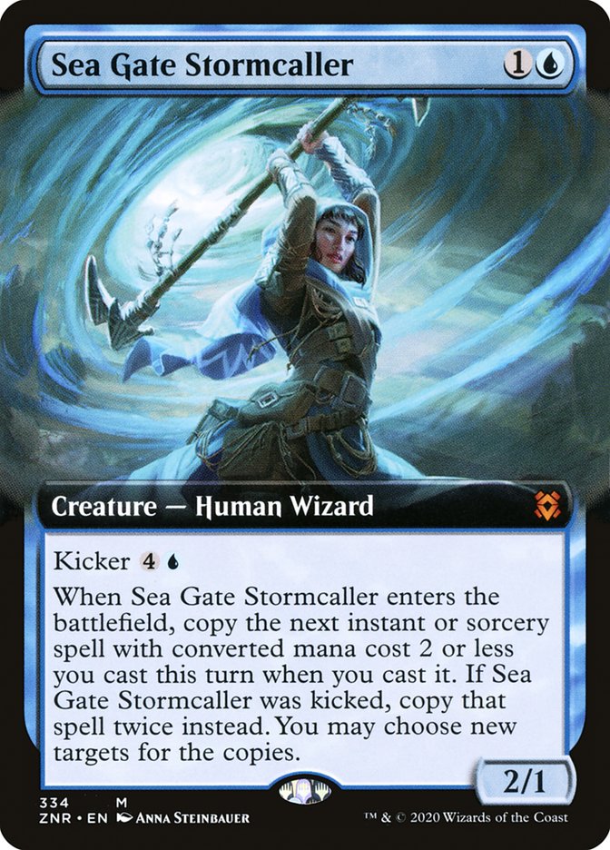 Sea Gate Stormcaller (Extended Art) [Zendikar Rising] | Exor Games New Glasgow