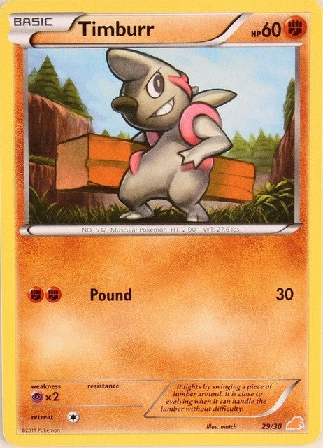 Timburr (29/30) [Black & White: Trainer Kit - Excadrill] | Exor Games New Glasgow