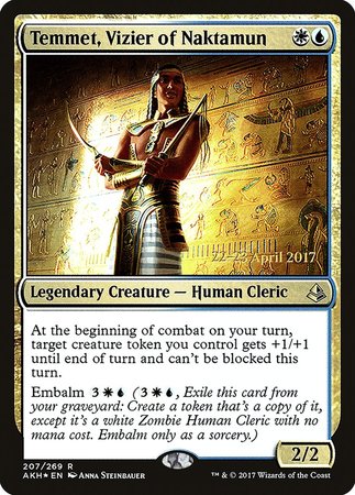 Temmet, Vizier of Naktamun [Amonkhet Promos] | Exor Games New Glasgow