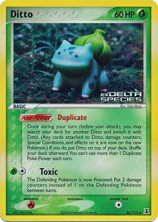 Ditto (36/113) (Stamped) [EX: Delta Species] | Exor Games New Glasgow