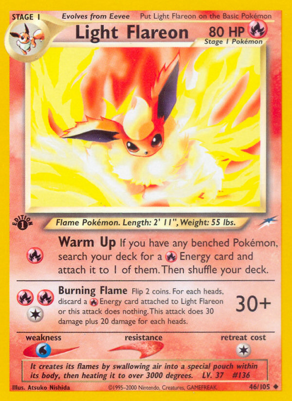 Light Flareon (46/105) [Neo Destiny 1st Edition] | Exor Games New Glasgow