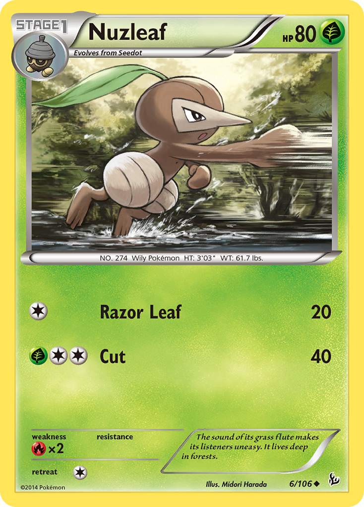 Nuzleaf (6/106) [XY: Flashfire] | Exor Games New Glasgow