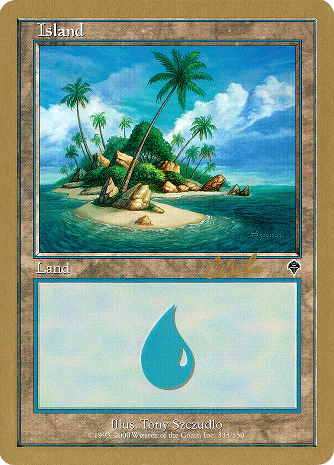 Island (cr335a) (Carlos Romao) [World Championship Decks 2002] | Exor Games New Glasgow