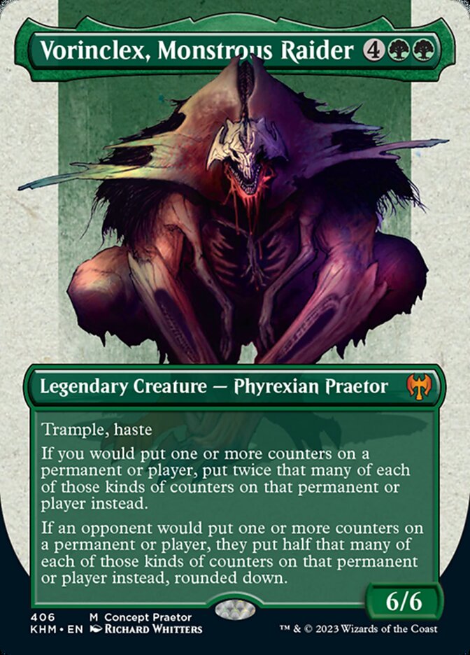 Vorinclex, Monstrous Raider (Borderless Concept Praetors) [Phyrexia: All Will Be One] | Exor Games New Glasgow