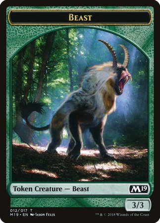 Beast Token [Core Set 2019 Tokens] | Exor Games New Glasgow