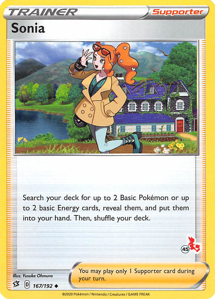 Sonia (167/192) (Cinderace Stamp #45) [Battle Academy 2022] | Exor Games New Glasgow