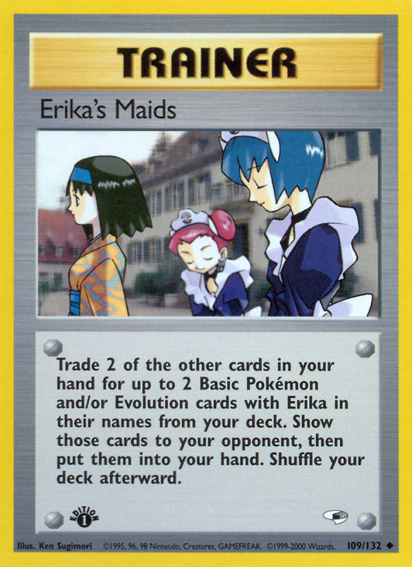 Erika's Maids (109/132) [Gym Heroes 1st Edition] | Exor Games New Glasgow