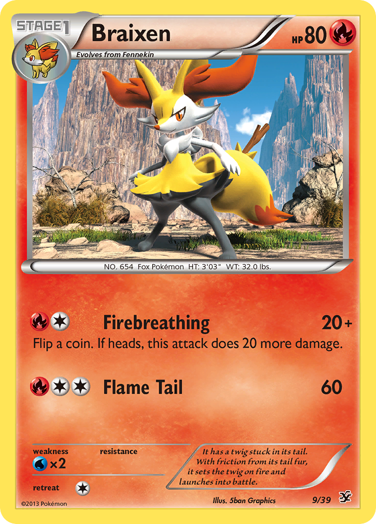 Braixen (9/39) [XY: Kalos Starter Set] | Exor Games New Glasgow