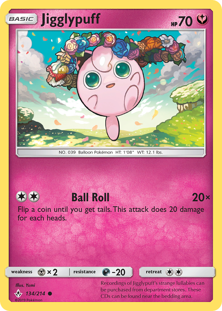 Jigglypuff (134/214) [Sun & Moon: Unbroken Bonds] | Exor Games New Glasgow