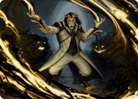 Leonin Lightscribe Art Card [Strixhaven: School of Mages Art Series] | Exor Games New Glasgow