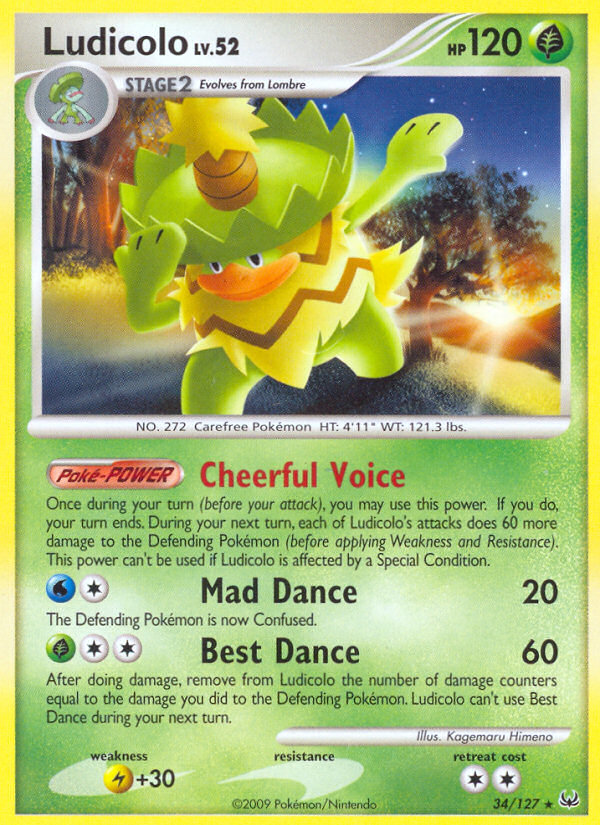 Ludicolo (34/127) [Platinum: Base Set] | Exor Games New Glasgow