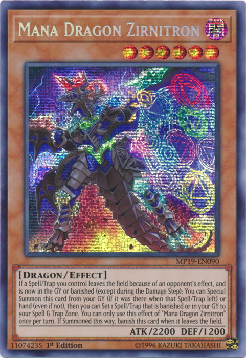 Mana Dragon Zirnitron [MP19-EN090] Prismatic Secret Rare | Exor Games New Glasgow