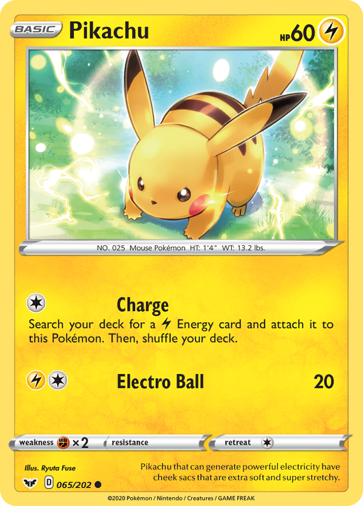 Pikachu (065/202) [Sword & Shield: Base Set] | Exor Games New Glasgow