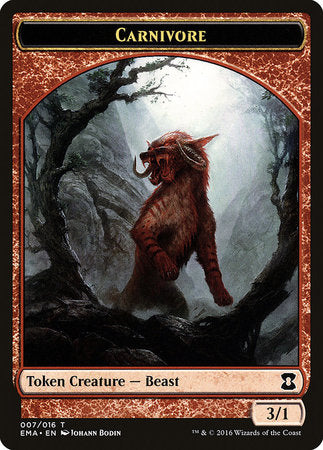 Carnivore Token [Eternal Masters Tokens] | Exor Games New Glasgow