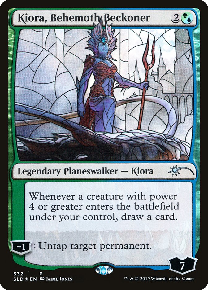 Kiora, Behemoth Beckoner (Stained Glass) [Secret Lair Drop Promos] | Exor Games New Glasgow