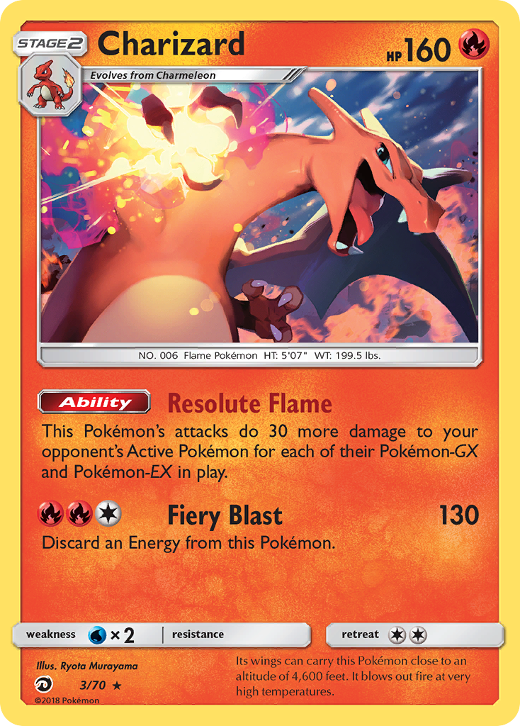 Charizard (3/70) [Sun & Moon: Dragon Majesty] | Exor Games New Glasgow