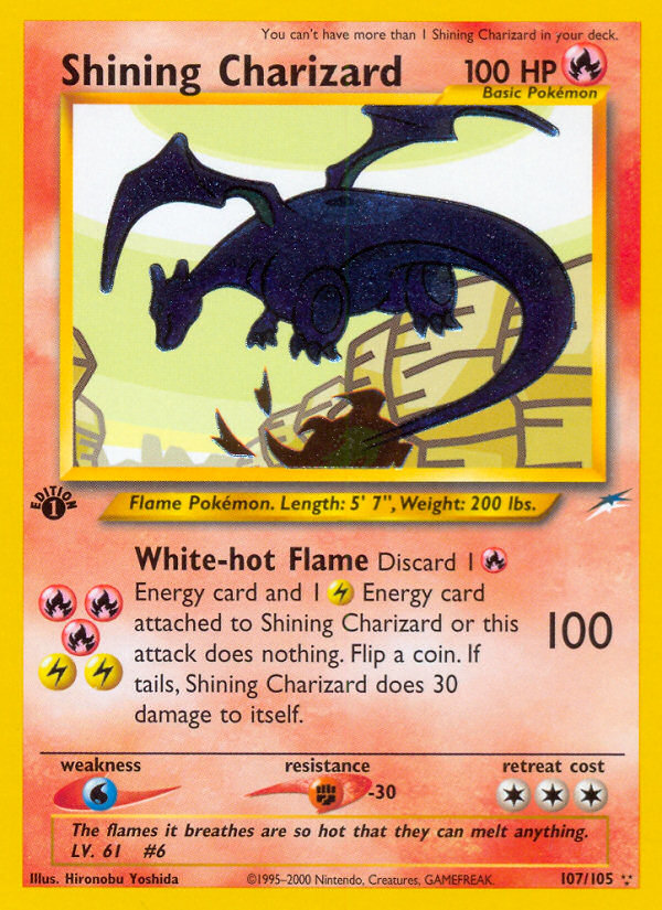 Shining Charizard (107/105) [Neo Destiny 1st Edition] | Exor Games New Glasgow