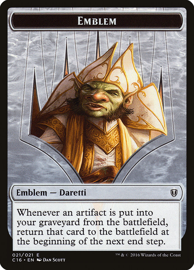 Daretti, Scrap Savant Emblem [Commander 2016 Tokens] | Exor Games New Glasgow