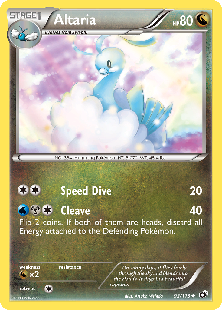 Altaria (92/113) [Black & White: Legendary Treasures] | Exor Games New Glasgow