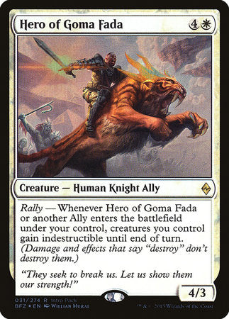 Hero of Goma Fada [Battle for Zendikar Promos] | Exor Games New Glasgow