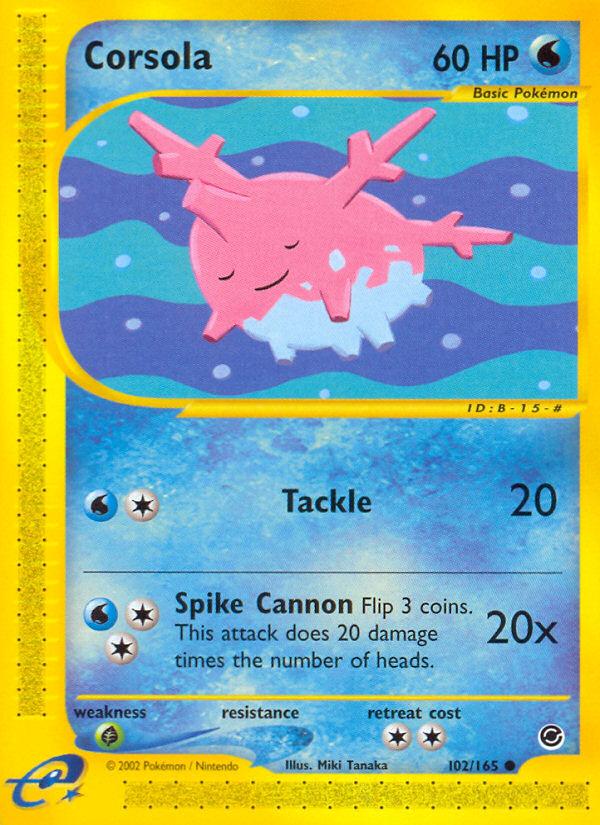 Corsola (102/165) [Expedition: Base Set] | Exor Games New Glasgow