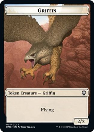 Zombie Knight // Griffin Double-sided Token [Dominaria United Commander Tokens] | Exor Games New Glasgow