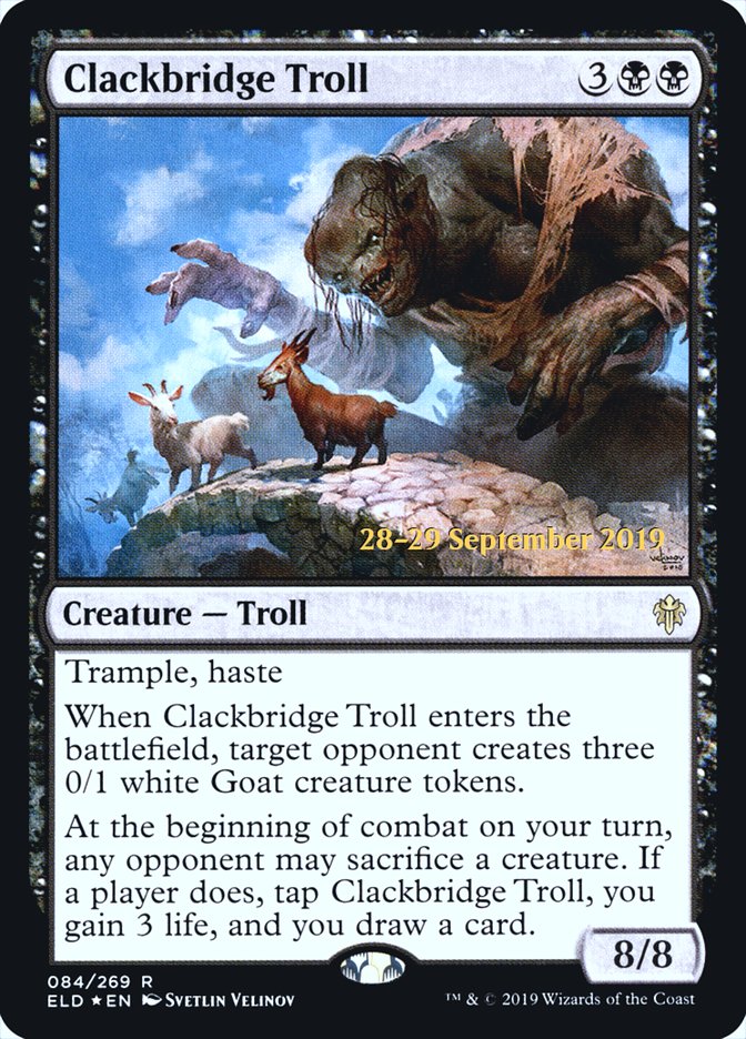 Clackbridge Troll  [Throne of Eldraine Prerelease Promos] | Exor Games New Glasgow