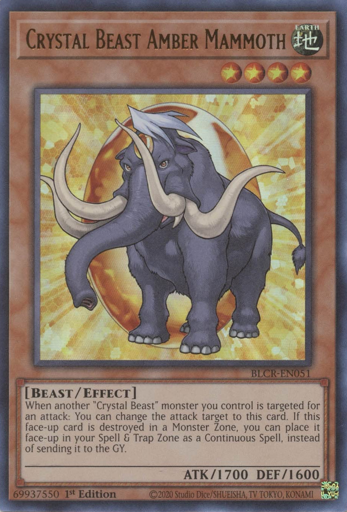 Crystal Beast Amber Mammoth [BLCR-EN051] Ultra Rare | Exor Games New Glasgow