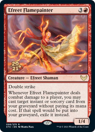 Efreet Flamepainter [Strixhaven: School of Mages Prerelease Promos] | Exor Games New Glasgow