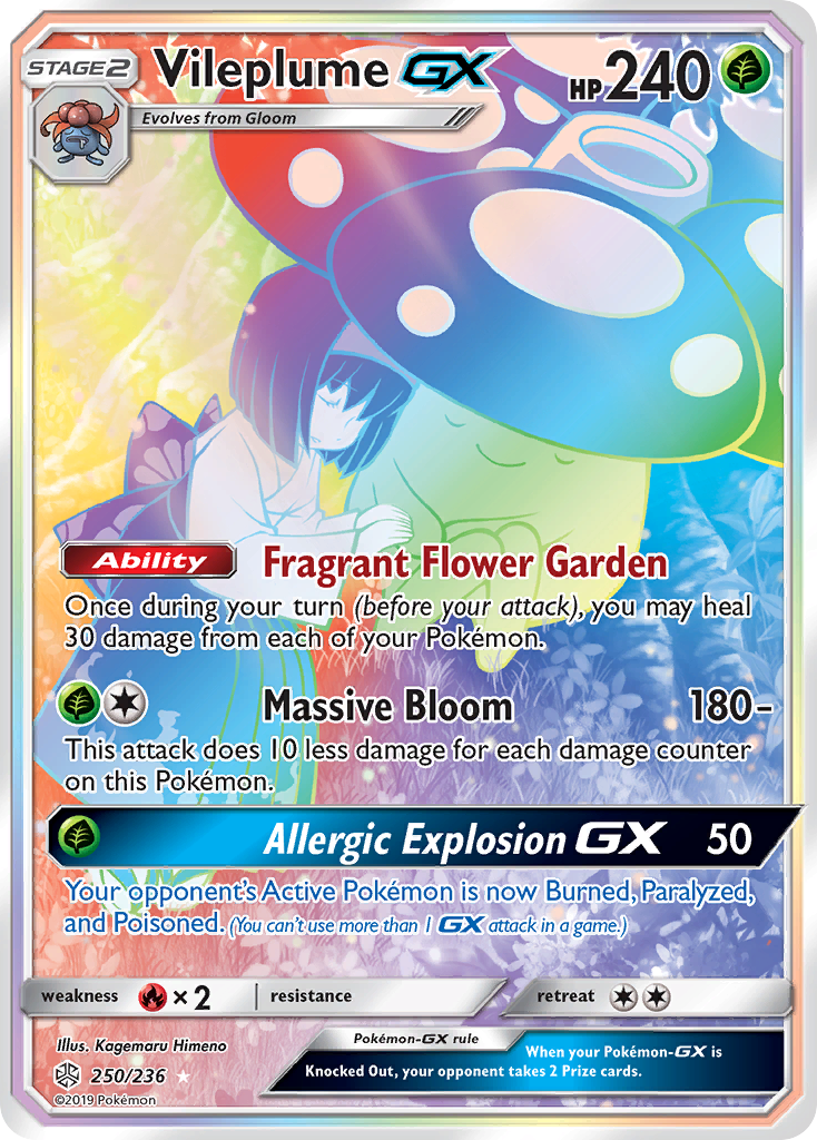 Vileplume GX (250/236) [Sun & Moon: Cosmic Eclipse] | Exor Games New Glasgow