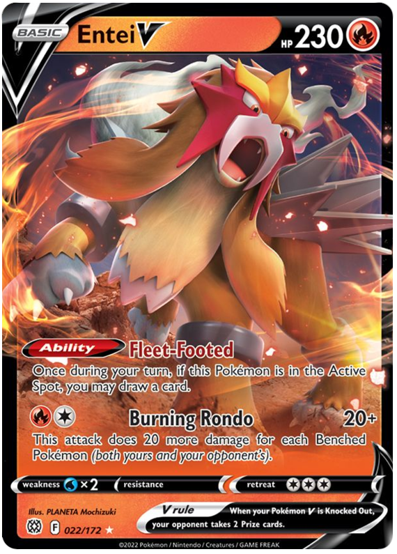 Entei V (022/172) [Sword & Shield: Brilliant Stars] | Exor Games New Glasgow