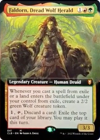 Faldorn, Dread Wolf Herald (Extended Art) [Commander Legends: Battle for Baldur's Gate] | Exor Games New Glasgow