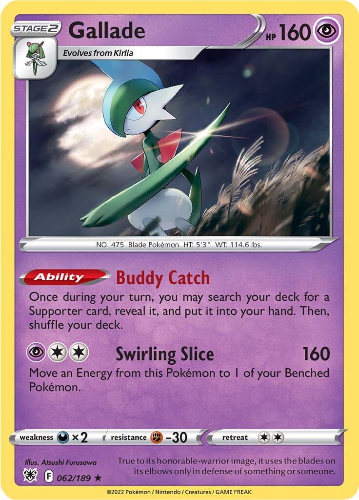 Gallade (062/189) [Sword & Shield: Astral Radiance] | Exor Games New Glasgow