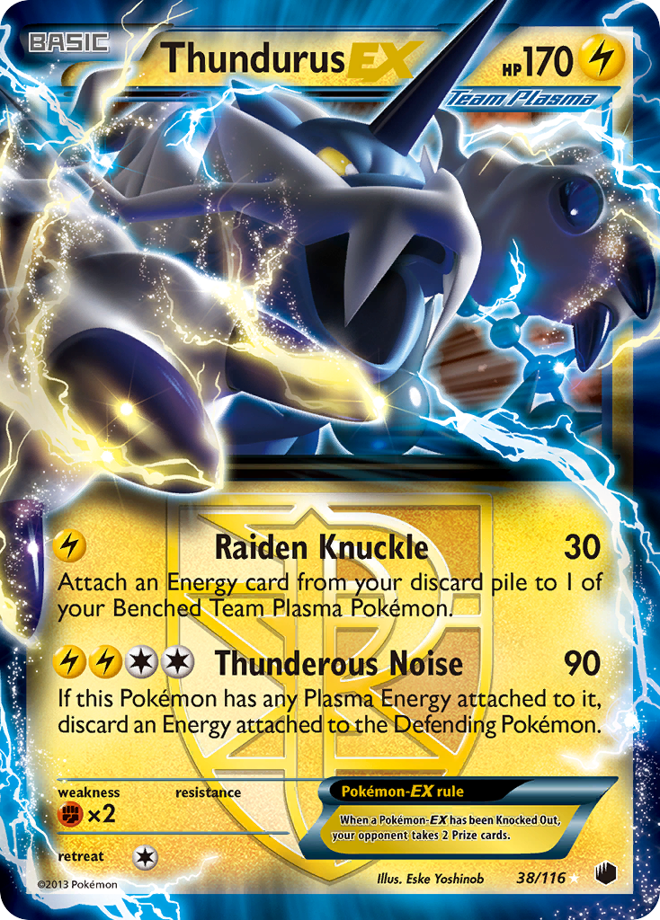 Thundurus EX (38/116) [Black & White: Plasma Freeze] | Exor Games New Glasgow