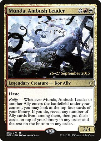 Munda, Ambush Leader [Battle for Zendikar Promos] | Exor Games New Glasgow