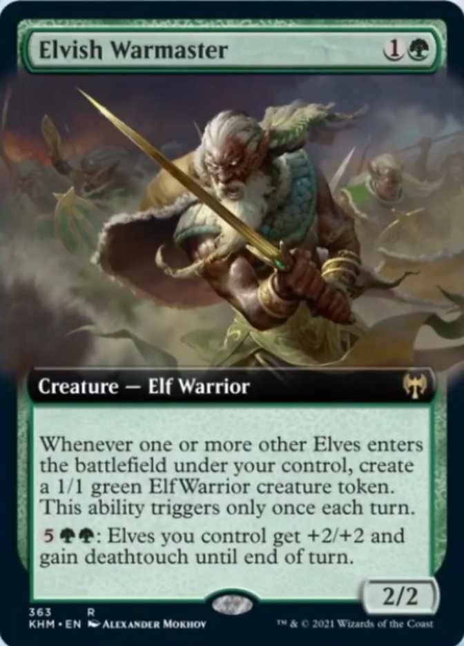 Elvish Warmaster (Extended Art) [Kaldheim] | Exor Games New Glasgow