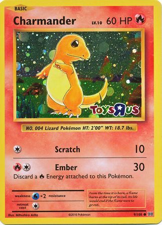 Charmander (9/108) (Toys R Us Promo) [XY: Evolutions] | Exor Games New Glasgow