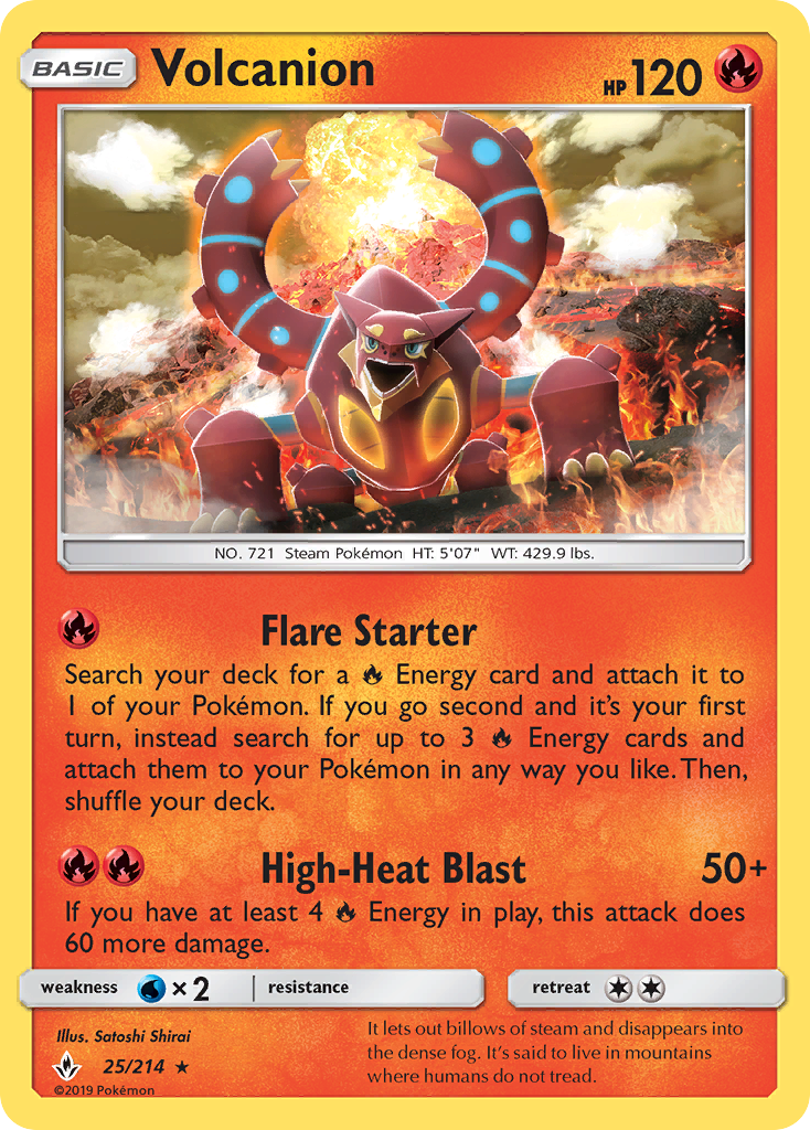 Volcanion (25/214) [Sun & Moon: Unbroken Bonds] | Exor Games New Glasgow