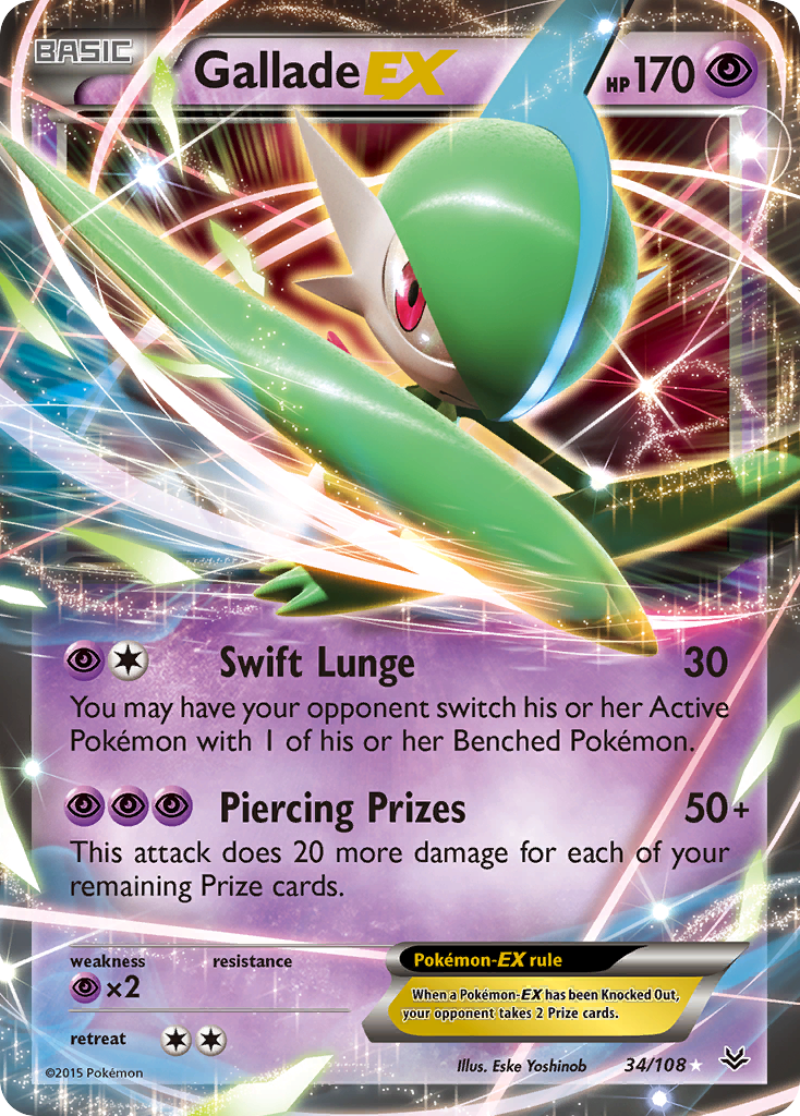 Gallade EX (34/108) [XY: Roaring Skies] | Exor Games New Glasgow