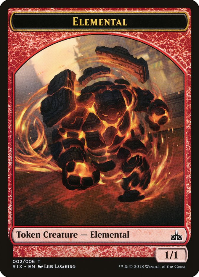 Elemental (002/006) [Rivals of Ixalan Tokens] | Exor Games New Glasgow