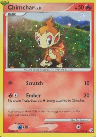 Chimchar (76/130) (Cosmos Holo) [Diamond & Pearl: Base Set] | Exor Games New Glasgow