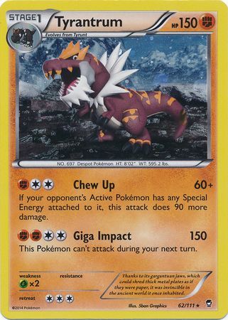 Tyrantrum (62/111) (Cosmos Holo) [XY: Furious Fists] | Exor Games New Glasgow