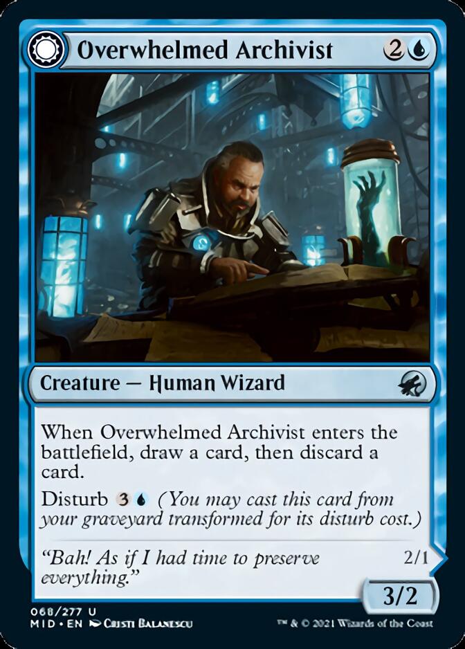 Overwhelmed Archivist // Archive Haunt [Innistrad: Midnight Hunt] | Exor Games New Glasgow