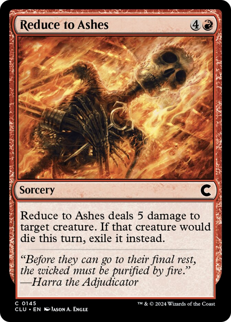 Reduce to Ashes [Ravnica: Clue Edition] | Exor Games New Glasgow