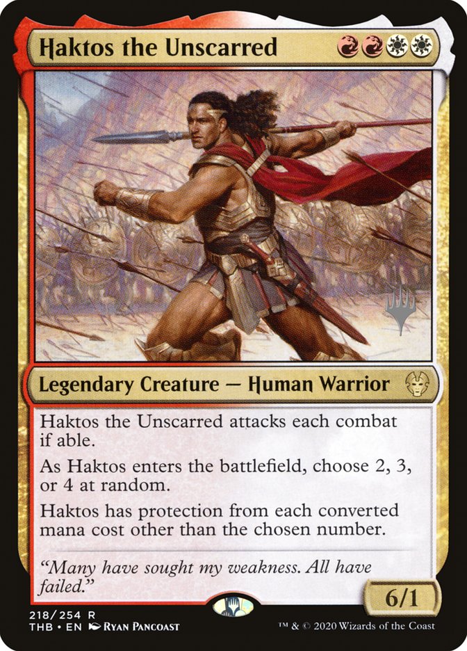 Haktos the Unscarred (Promo Pack) [Theros Beyond Death Promos] | Exor Games New Glasgow