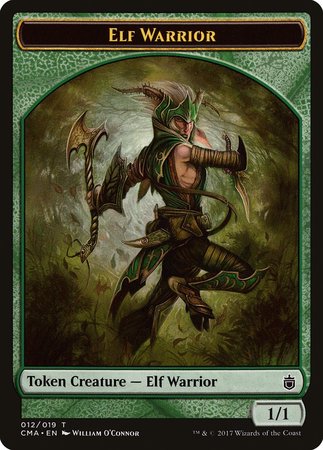 Elf Warrior Token (012) [Commander Anthology Tokens] | Exor Games New Glasgow